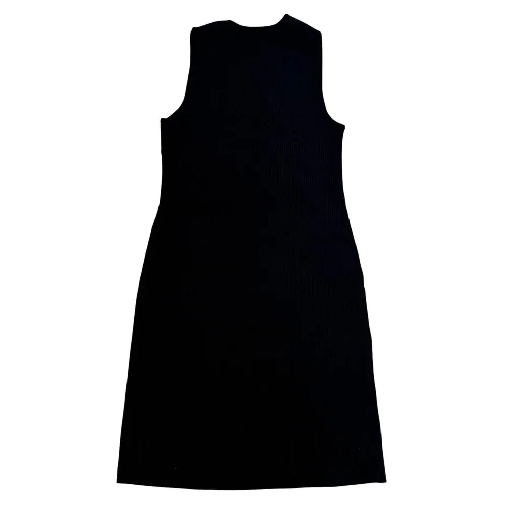 House of Harlow Knit Midi Dress Black Women's XS LBD Clean Minimalist Luxury - Picture 2 of 10